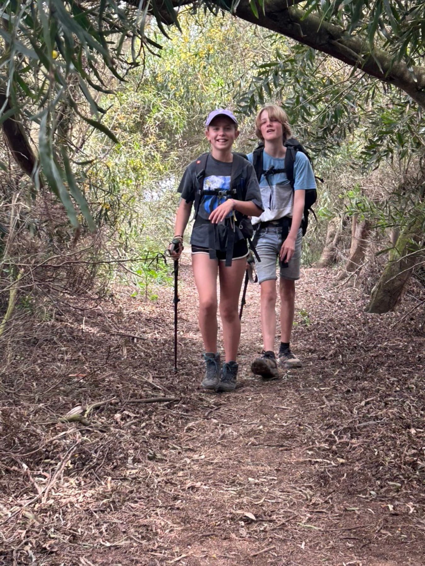 Two in the Tent, a moment from the trail